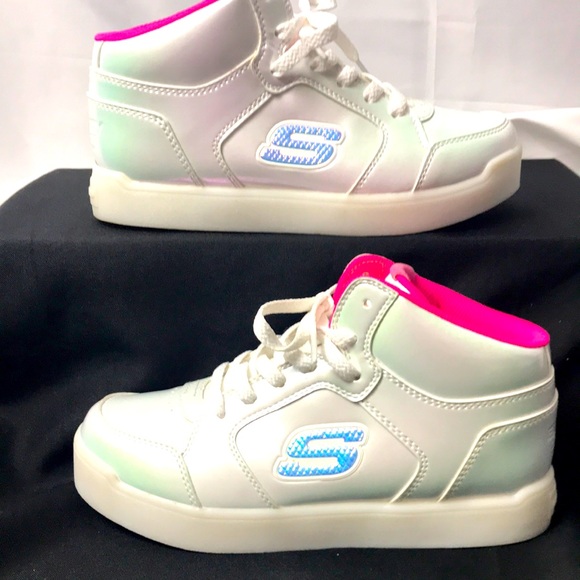 Skechers Other - SKECHERS ENERGY LIGHTS. GIRLS SIZE 3.5 WHITE OPAL